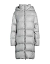 Peserico Woman Puffer Grey Size 6 Polyester, Viscose, Nylon, Metallic Fiber, Cashmere In Grey