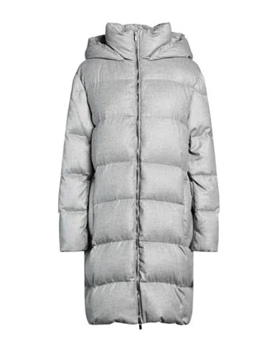 Peserico Woman Puffer Grey Size 6 Polyester, Viscose, Nylon, Metallic Fiber, Cashmere
