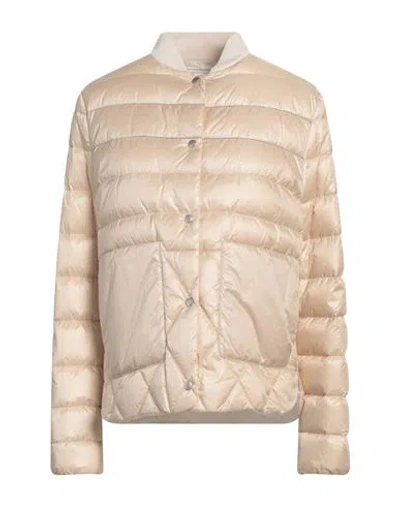 Peserico Woman Puffer Ivory Size 10 Cotton, Nylon In White