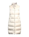 Peserico Woman Puffer Ivory Size 10 Merino Wool, Silk, Cashmere, Polyamide, Alpaca Wool In White