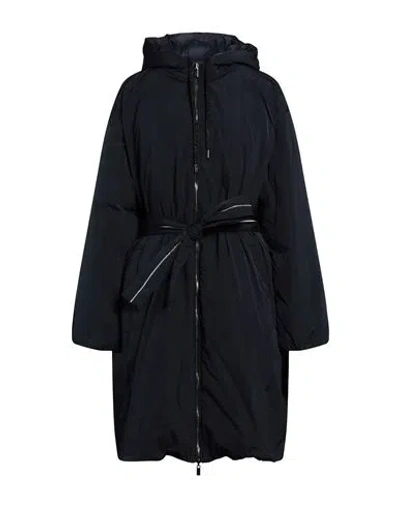 Peserico Woman Puffer Midnight Blue Size 16 Polyester, Viscose, Metallic Fiber, Cashmere, Silk