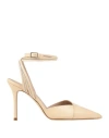 Peserico Woman Pumps Beige Size 9 Soft Leather In Nude