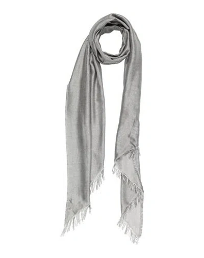Peserico Woman Scarf Grey Size - Cotton, Polyamide, Modal In Gray