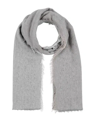 Peserico Woman Scarf Grey Size - Virgin Wool, Viscose, Cashmere, Polyester