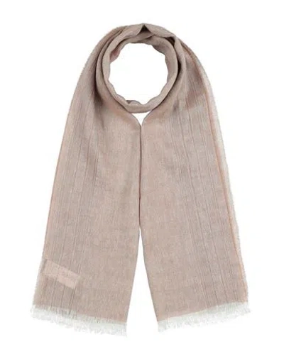 Peserico Woman Scarf Light Brown Size - Linen, Cashmere, Viscose, Metallic Polyester In Beige