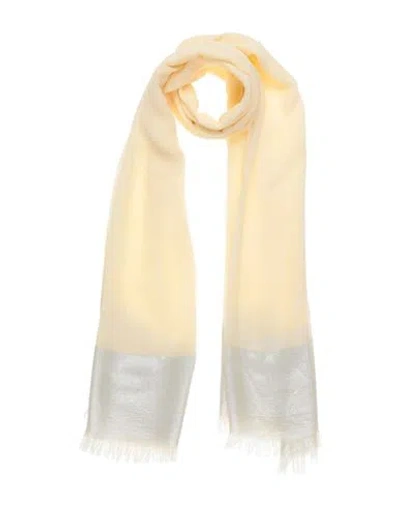 Peserico Woman Scarf Pastel Yellow Size - Modal, Polyester In Neutral