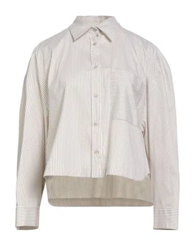 Peserico Woman Shirt Beige Size 10 Cotton, Polyamide, Elastane, Polyester In Neutral