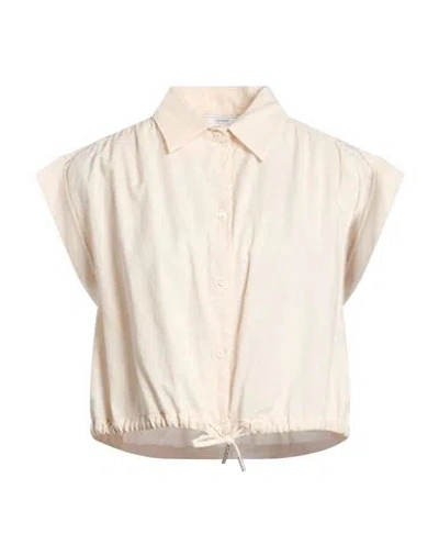 Peserico Woman Shirt Beige Size 6 Cotton In Neutral