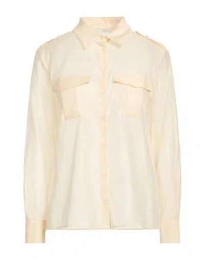 Peserico Woman Shirt Beige Size 6 Cotton, Silk In Neutral