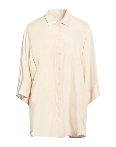 Peserico Woman Shirt Beige Size 6 Viscose, Linen In Pink
