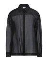 Peserico Woman Shirt Black Size 16 Cotton, Silk