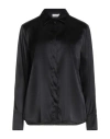 Peserico Woman Shirt Black Size 8 Silk, Elastane