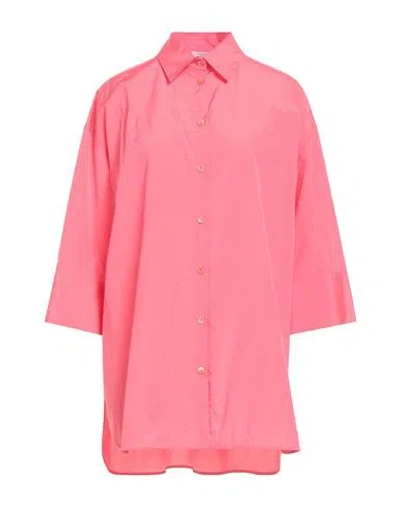 Peserico Woman Shirt Coral Size 10 Cotton, Polyester In Red