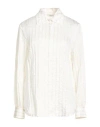 Peserico Woman Shirt Cream Size 14 Lyocell, Silk, Polyester, Polyamide, Cotton