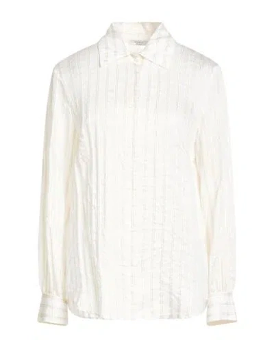Peserico Woman Shirt Cream Size 14 Lyocell, Silk, Polyester, Polyamide, Cotton