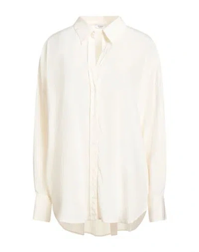 Peserico Woman Shirt Cream Size 14 Silk, Elastane In White