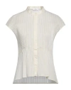 Peserico Easy Woman Shirt Cream Size 6 Cotton, Polyamide In White