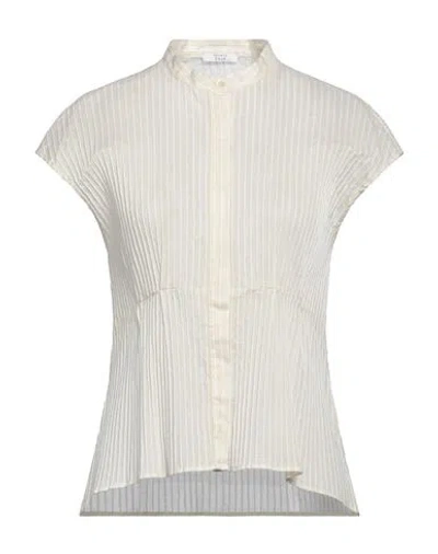 Peserico Easy Woman Shirt Cream Size 6 Cotton, Polyamide In White