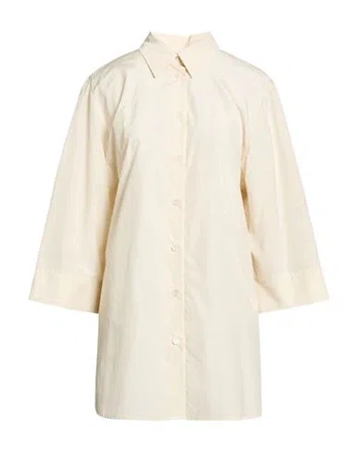 Peserico Woman Shirt Cream Size 8 Cotton, Polyester In Multi