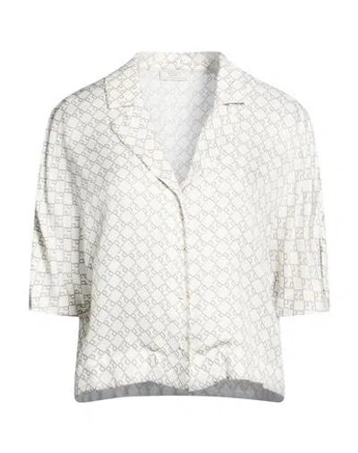 Peserico Woman Shirt Grey Size 10 Viscose In Gray