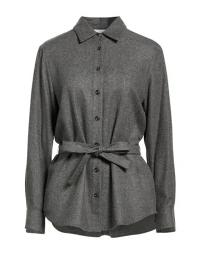 Peserico Woman Shirt Grey Size 6 Viscose, Wool In Gray