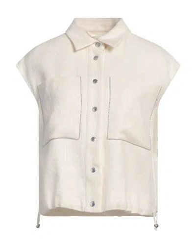 Peserico Classic-collar Twill Waistcoat In White