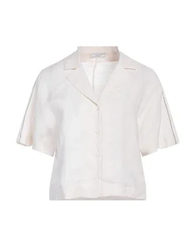 Peserico Woman Shirt Ivory Size 8 Linen In White