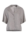 Peserico Woman Shirt Light Grey Size 6 Linen