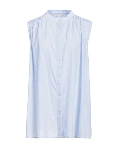 Peserico Woman Shirt Light Blue Size 12 Cotton
