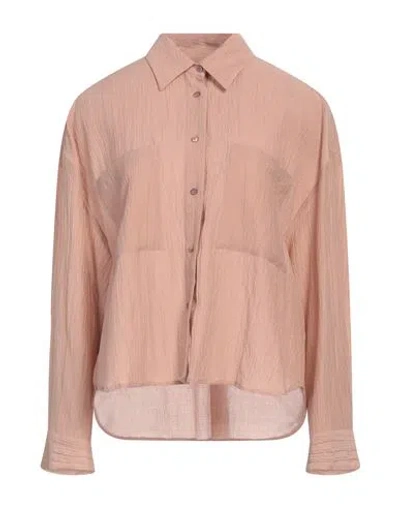 Peserico Woman Shirt Light Brown Size 6 Cotton, Silk In Beige