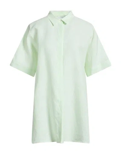 Peserico Woman Shirt Light Green Size 8 Linen
