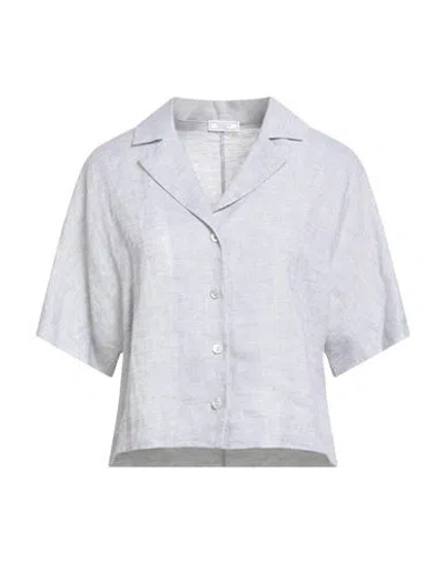 Peserico Woman Shirt Light Grey Size 2 Linen In White