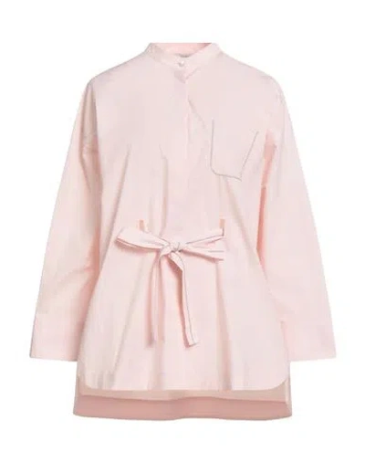 Peserico Woman Shirt Light Pink Size 6 Cotton, Elastane