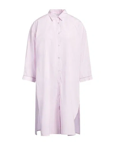 Peserico Woman Shirt Lilac Size 10 Cotton, Polyester In Purple
