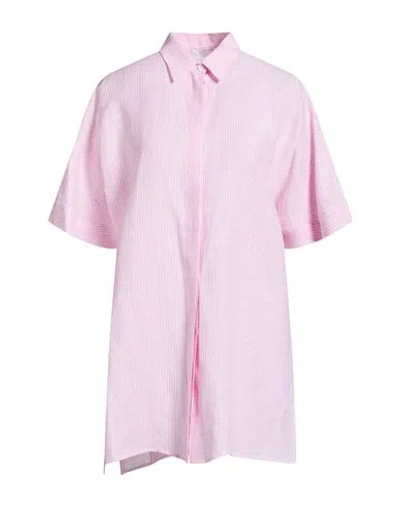 Peserico Woman Shirt Pink Size 6 Linen
