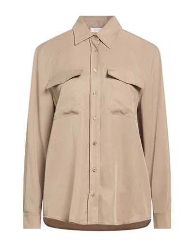 Peserico Woman Shirt Sage Green Size 8 Lyocell In Brown