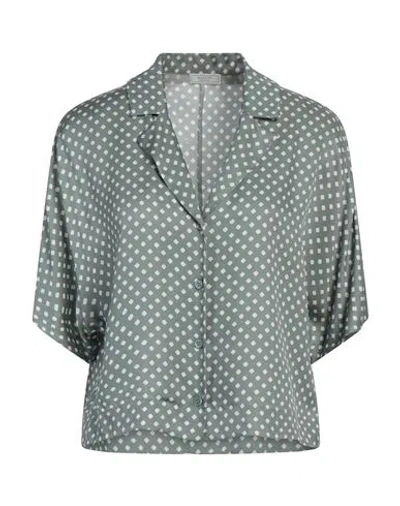 Peserico Woman Shirt Sage Green Size 8 Viscose