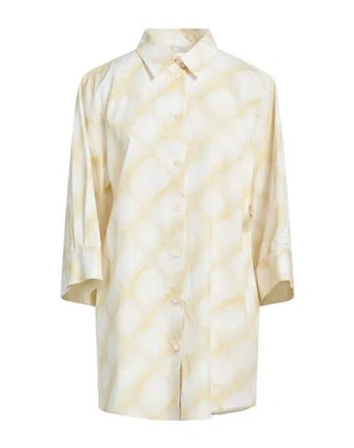 Peserico Woman Shirt Sand Size 6 Cotton In Neutral