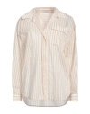 Peserico Striped Button-up Shirt In Beige