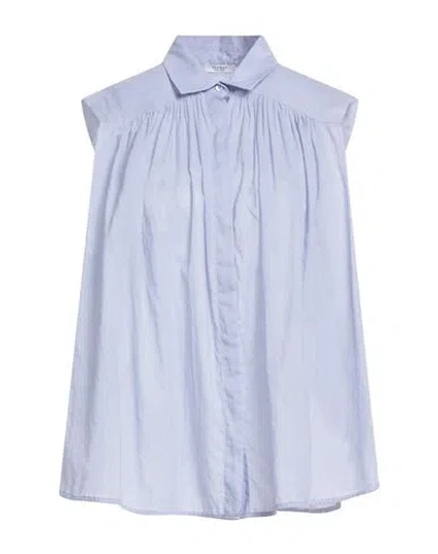 Peserico Woman Shirt Sky Blue Size 6 Cotton