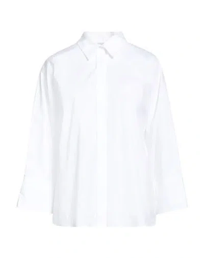 Peserico Woman Shirt White Size 10 Cotton, Elastane