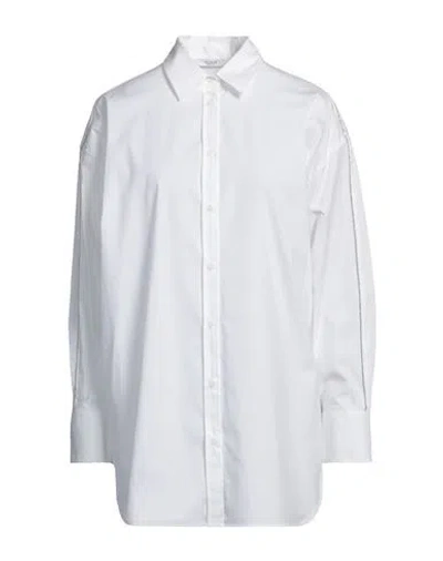 Peserico Woman Shirt White Size 6 Cotton, Elastane