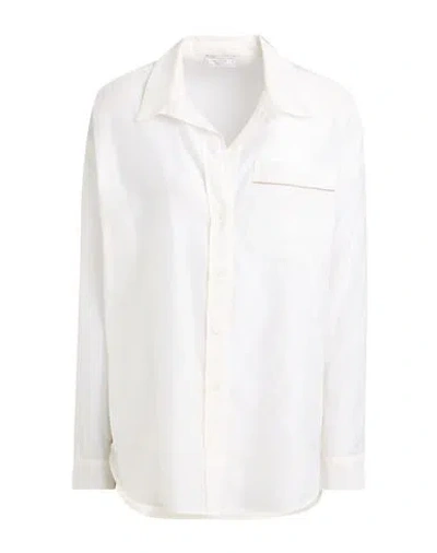 Peserico Woman Shirt White Size 10 Cotton, Silk