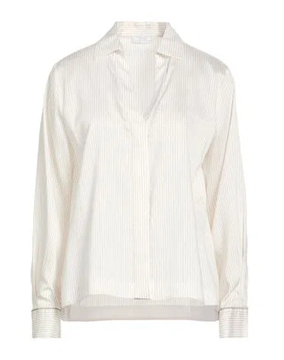 Peserico Woman Shirt White Size 10 Lyocell, Silk