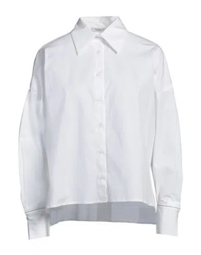 Peserico Woman Shirt White Size 6 Cotton, Elastane
