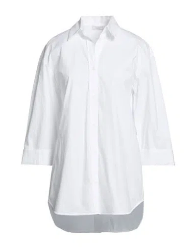 Peserico Woman Shirt White Size 6 Cotton, Elastane
