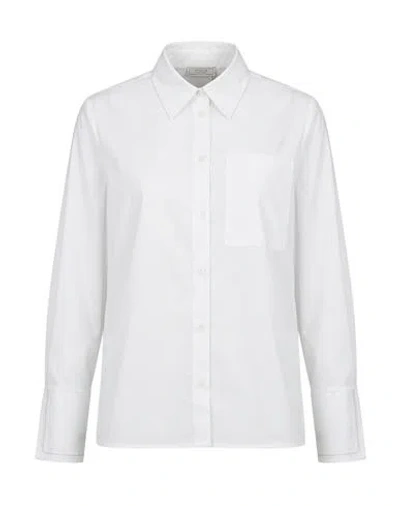 Peserico Woman Shirt White Size 6 Cotton, Polyamide, Elastane In Animal Print