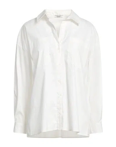 Peserico Woman Shirt White Size 6 Cotton, Polyamide, Elastane