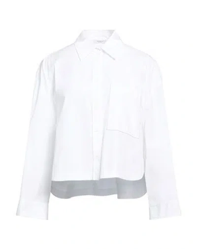 Peserico Woman Shirt White Size 8 Cotton, Elastane