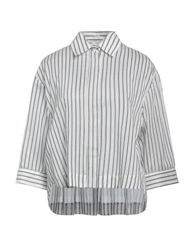 Peserico Woman Shirt White Size 8 Cotton, Silk